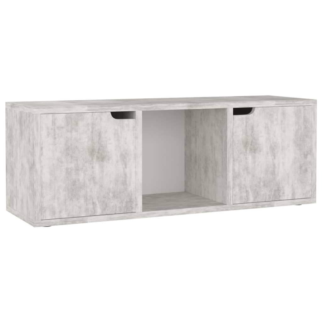 TV Cabinet Concrete 88.5x27.5x30.5 cm Engineered Wood