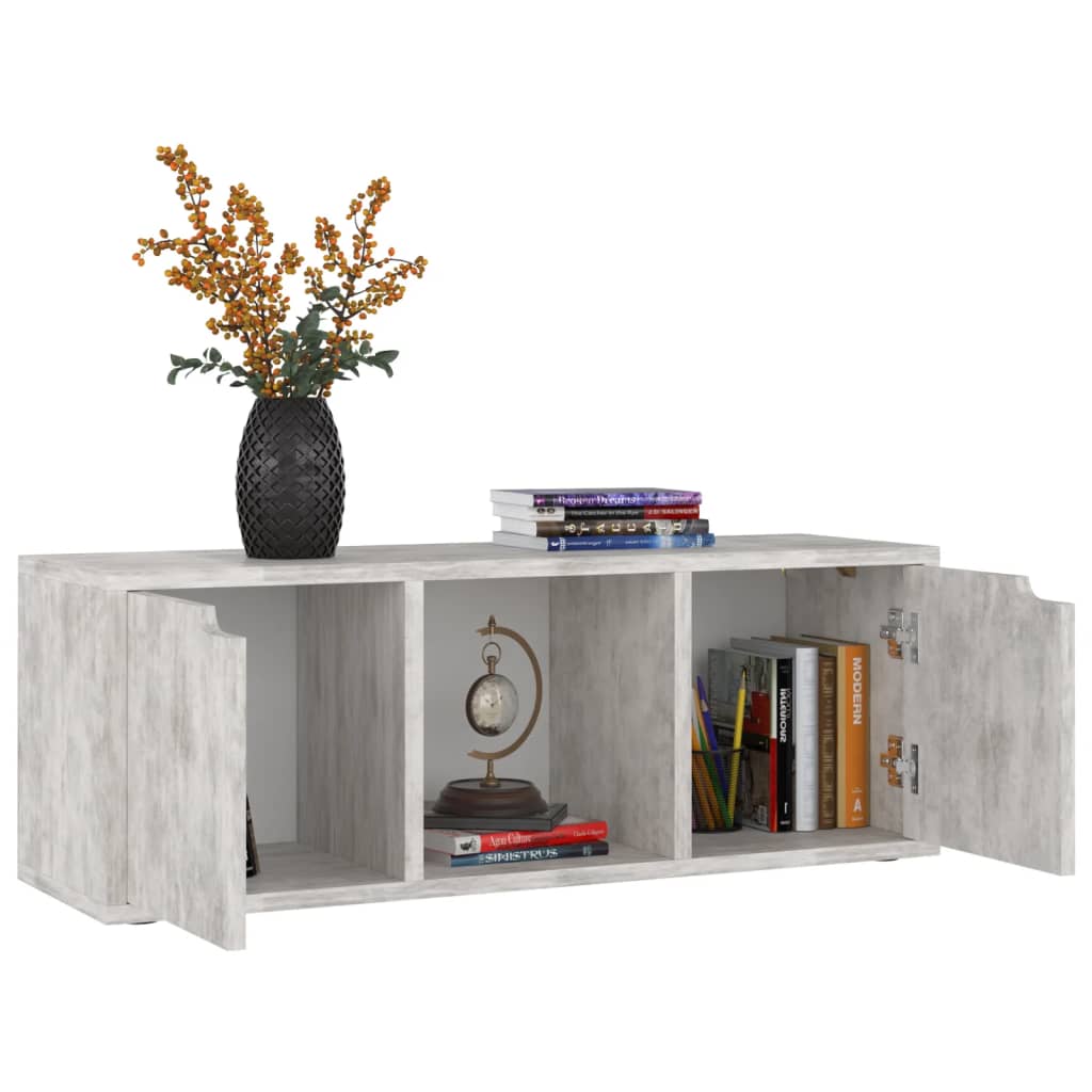 TV Cabinet Concrete 88.5x27.5x30.5 cm Engineered Wood