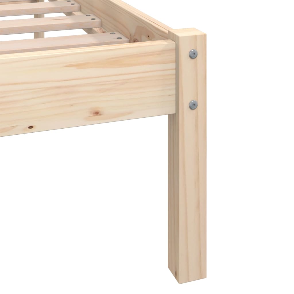 Bed Frame without Mattress Solid Wood Small Single