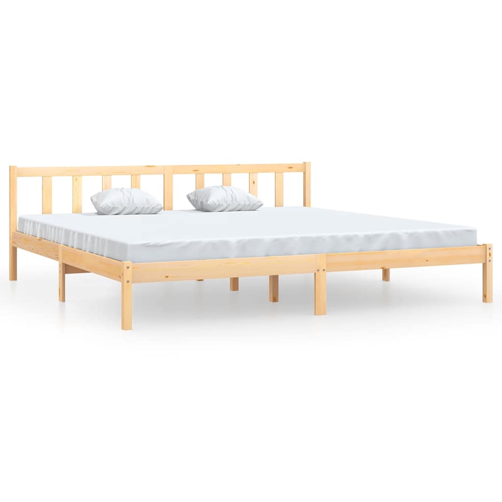 810102 vidaXL Bed Frame without Mattress Solid Wood 200x200 cm