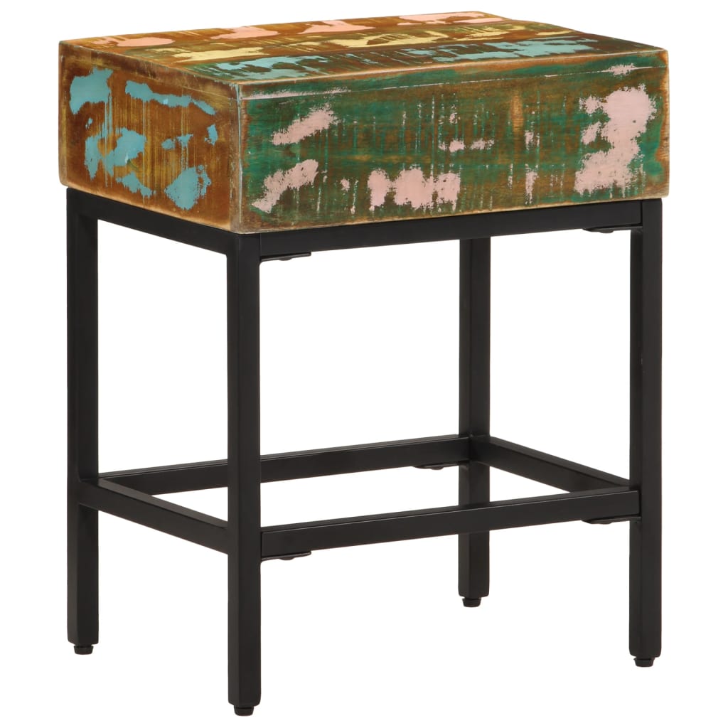 Side Table 40x30x51 cm Solid Wood Reclaimed