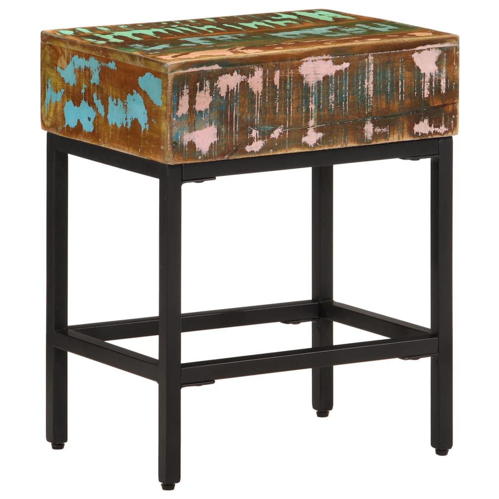 Side Table 40x30x51 cm Solid Wood Reclaimed