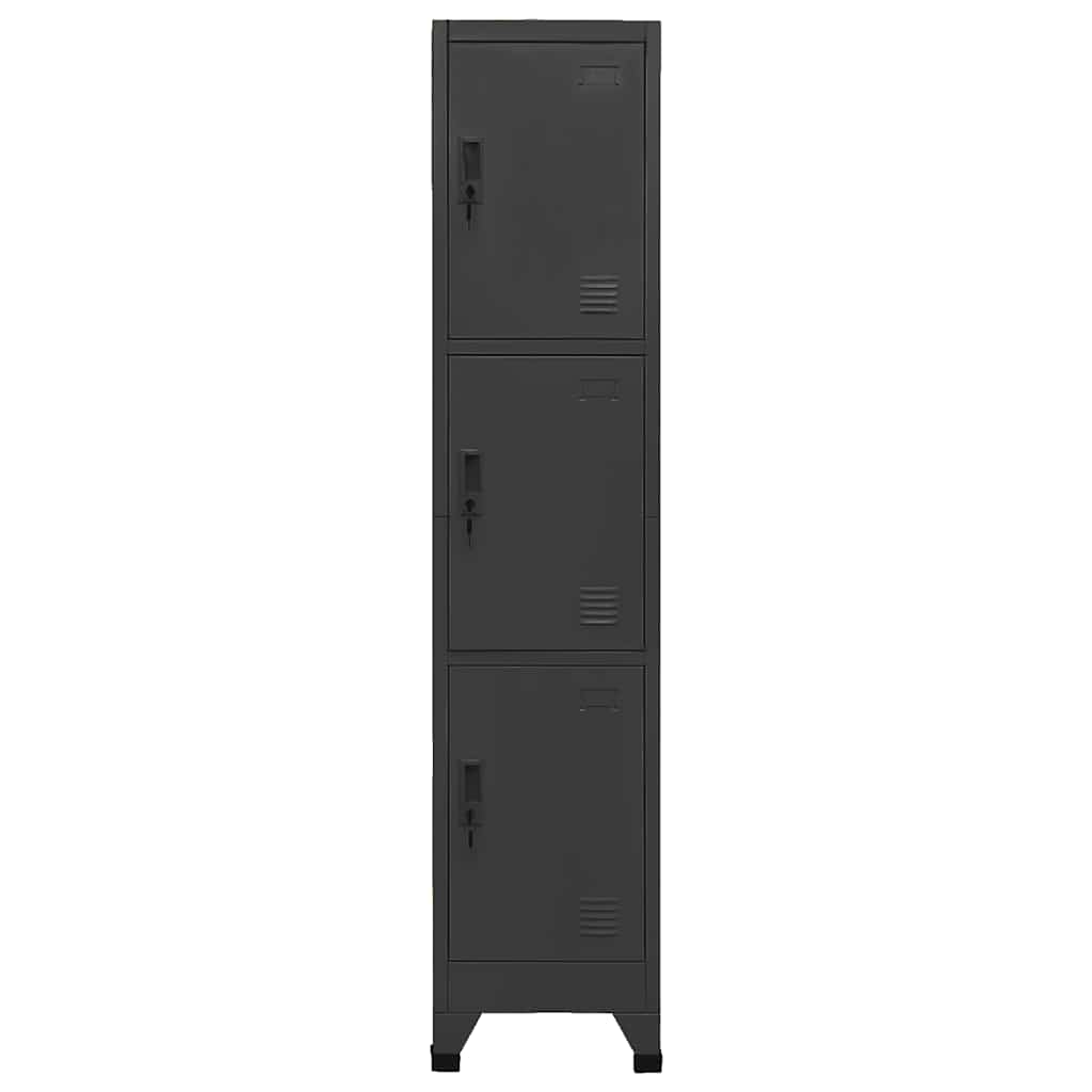 Locker Cabinet Anthracite 38x45x180 cm Steel