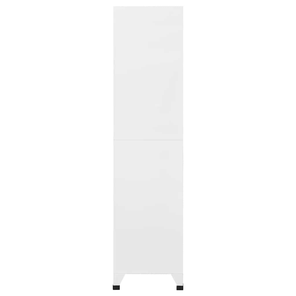 Locker Cabinet White 90x40x180 cm Steel