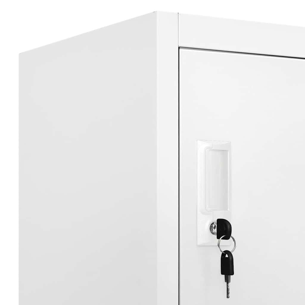 Locker Cabinet Light Grey 90x40x180 cm Steel