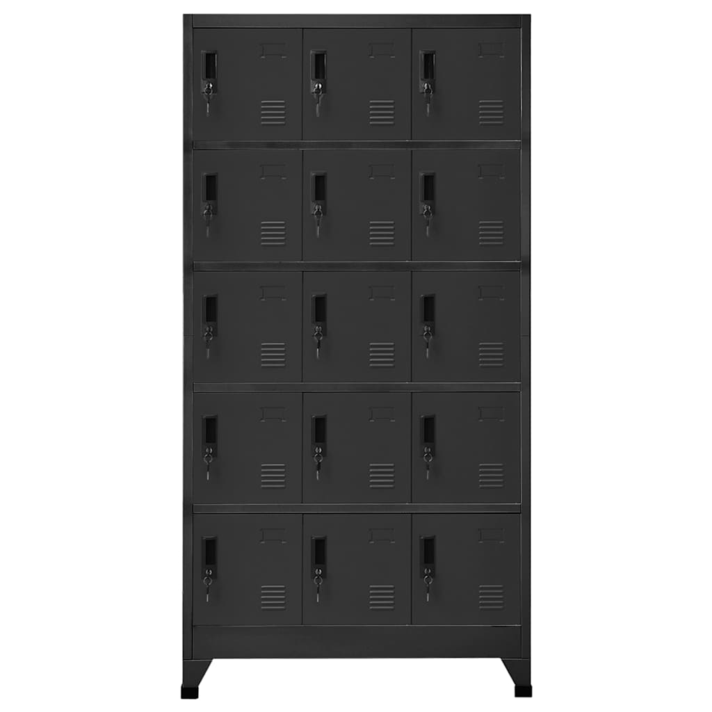 Locker Cabinet Anthracite 90x40x180 cm Steel