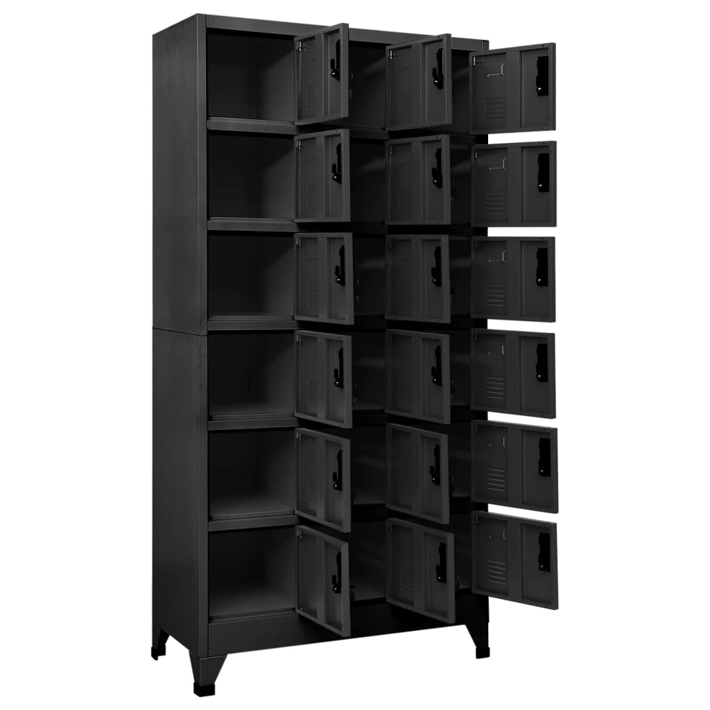 Locker Cabinet Anthracite 90x40x180 cm Steel