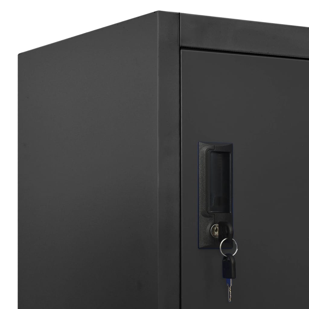 Locker Cabinet Anthracite 90x40x180 cm Steel