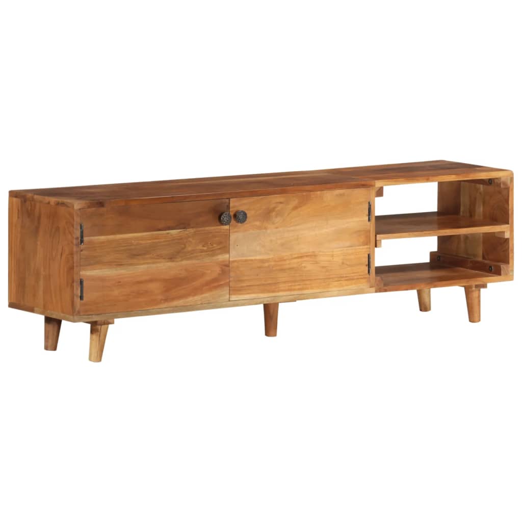 TV Cabinet Solid Wood Acacia with Honey Finish 140x30x40 cm