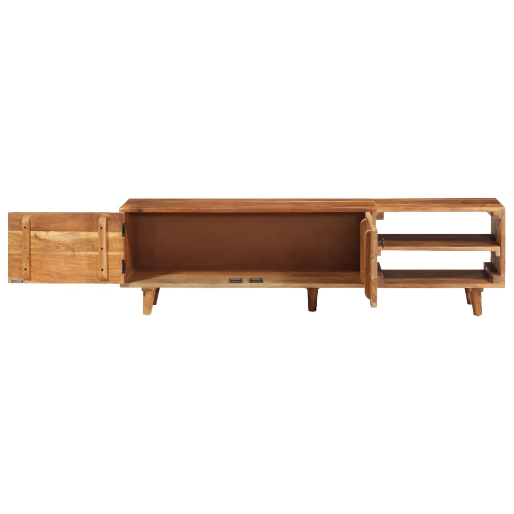 TV Cabinet Solid Wood Acacia with Honey Finish 140x30x40 cm