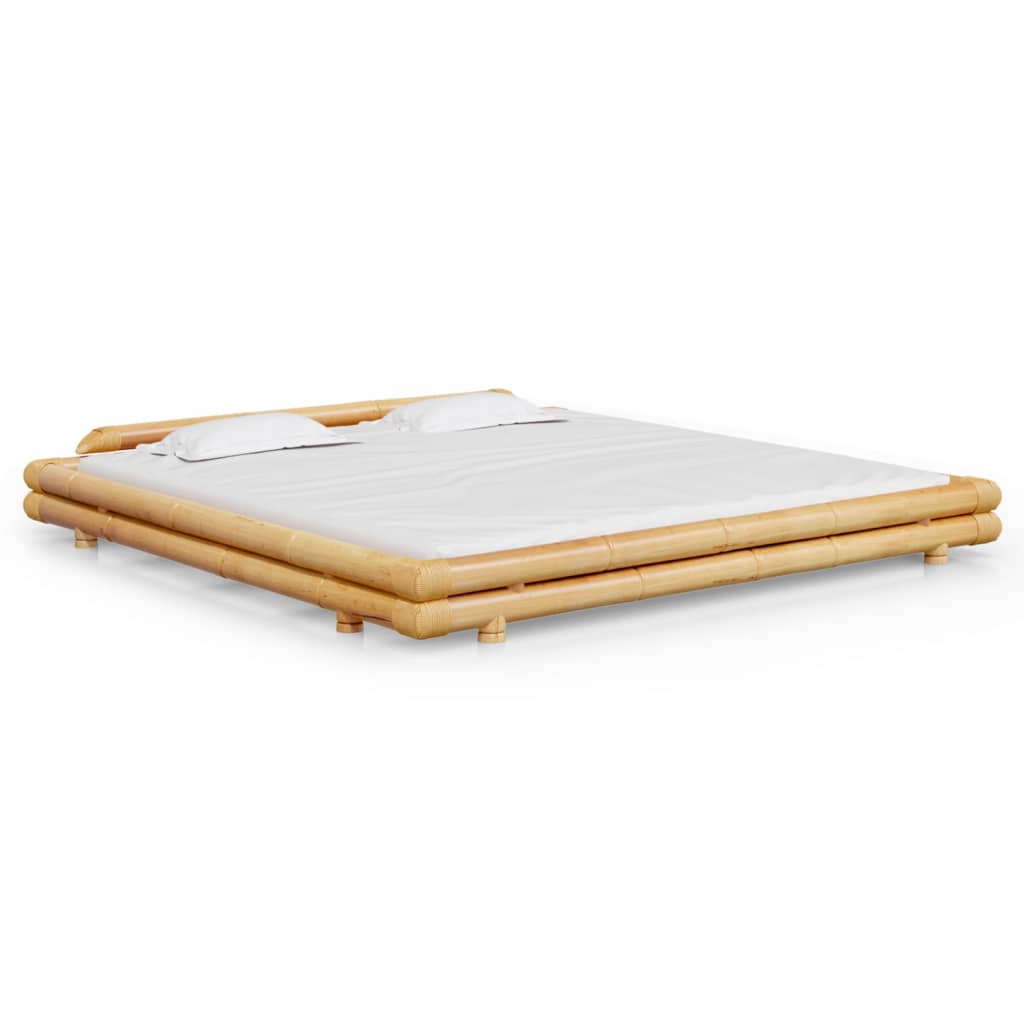 Bed Frame without Mattress Bamboo 200x200 cm