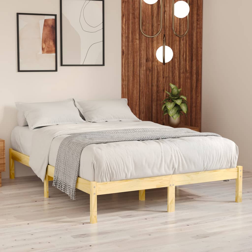 Bed Frame without Mattress Solid Wood Super King Size