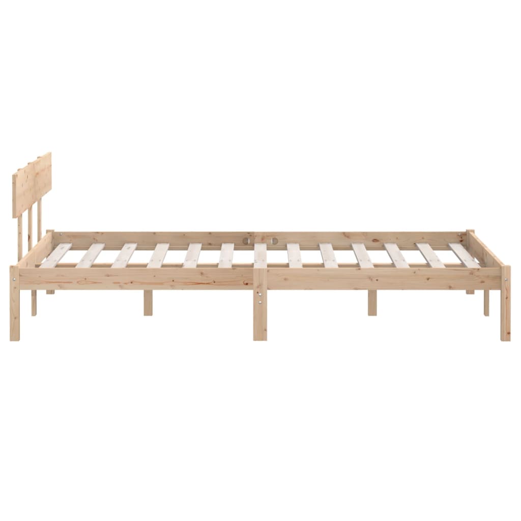 Bed Frame without Mattress Solid Wood Pine Double