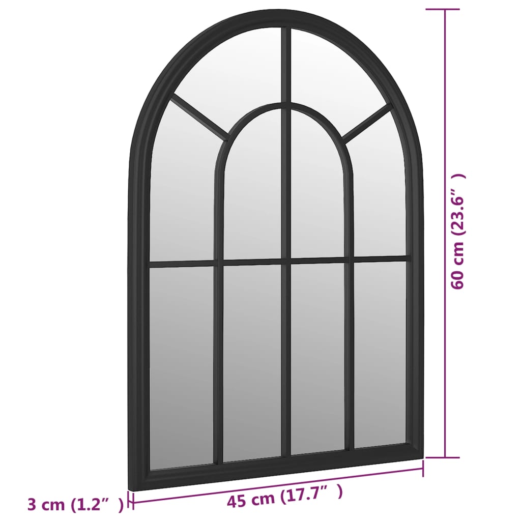 Garden Mirror 60X45 Cm Iron For Outdoor Use