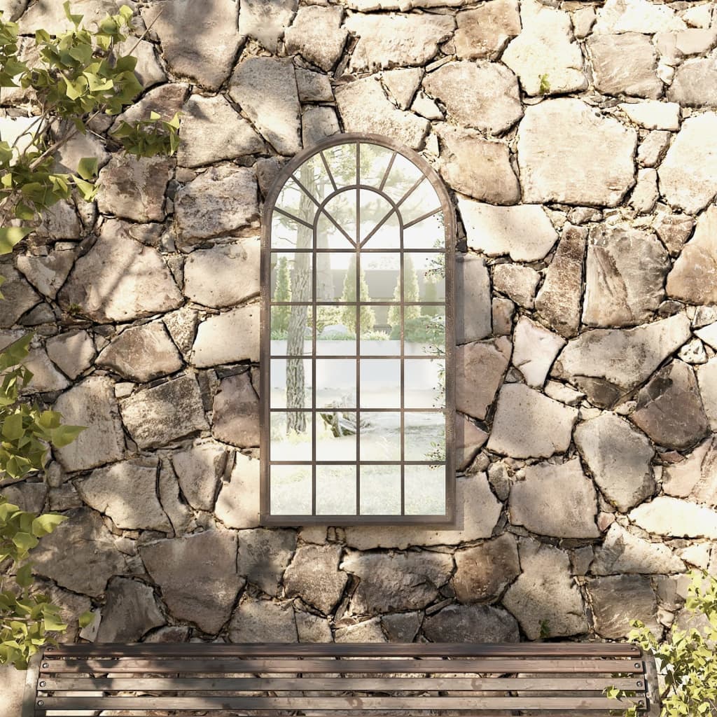 Garden Mirror 90X45 Cm Iron For Outdoor Use