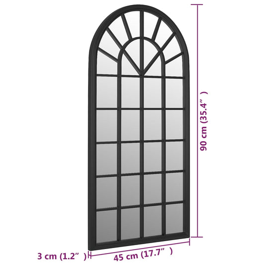 Garden Mirror 90X45 Cm Iron For Outdoor Use