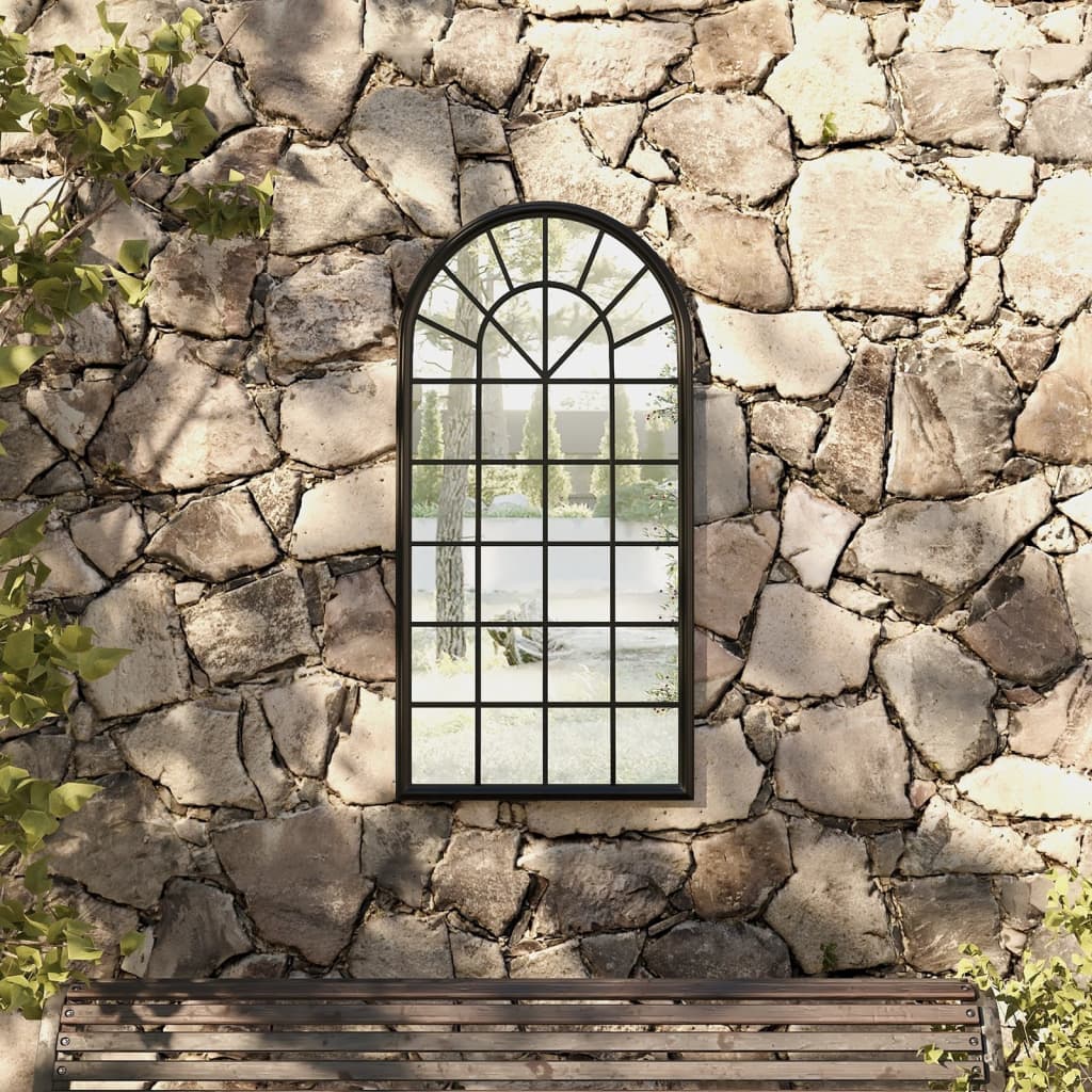 Garden Mirror 90X45 Cm Iron For Outdoor Use