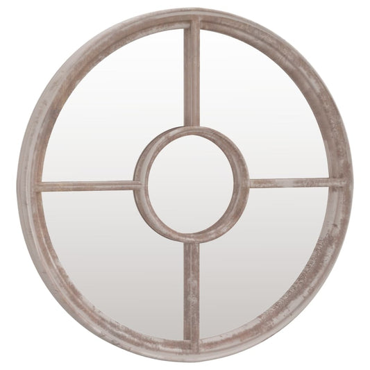 Garden Mirror Iron Round For Outdoor Use