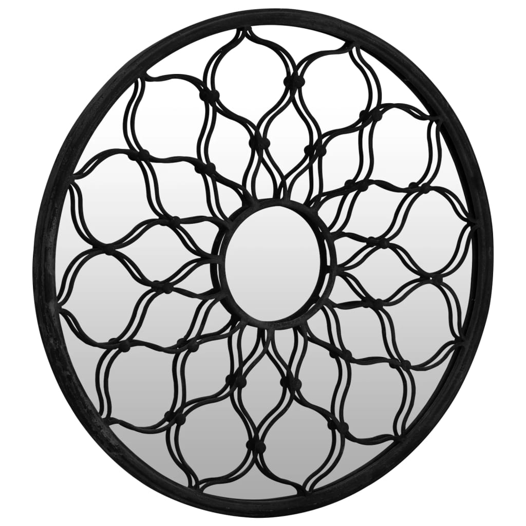 Garden Mirror Iron Round For Outdoor Use