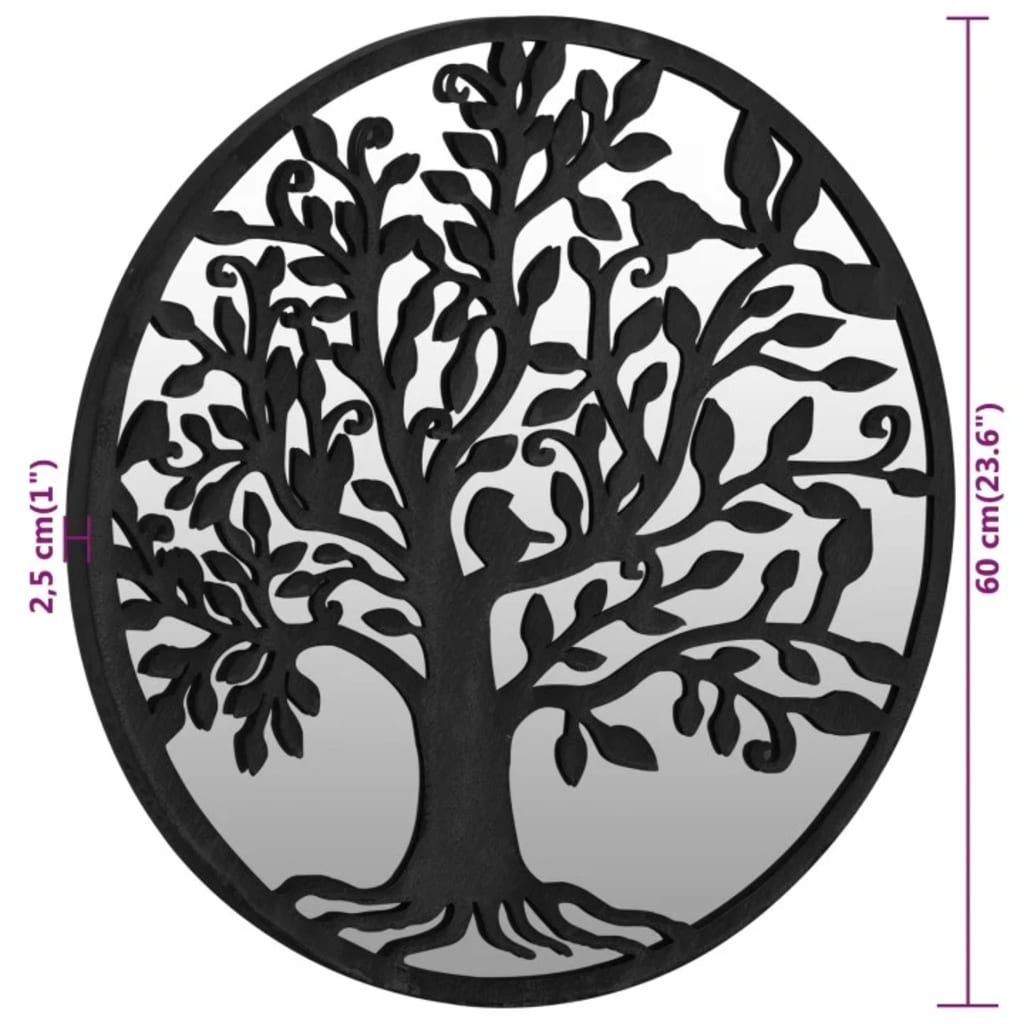 Garden Mirror Iron Round For Outdoor Use