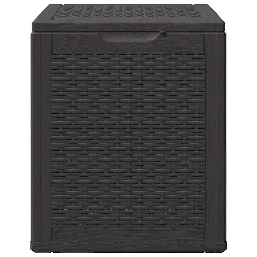 Garden Storage Box 90L Black PP Rattan