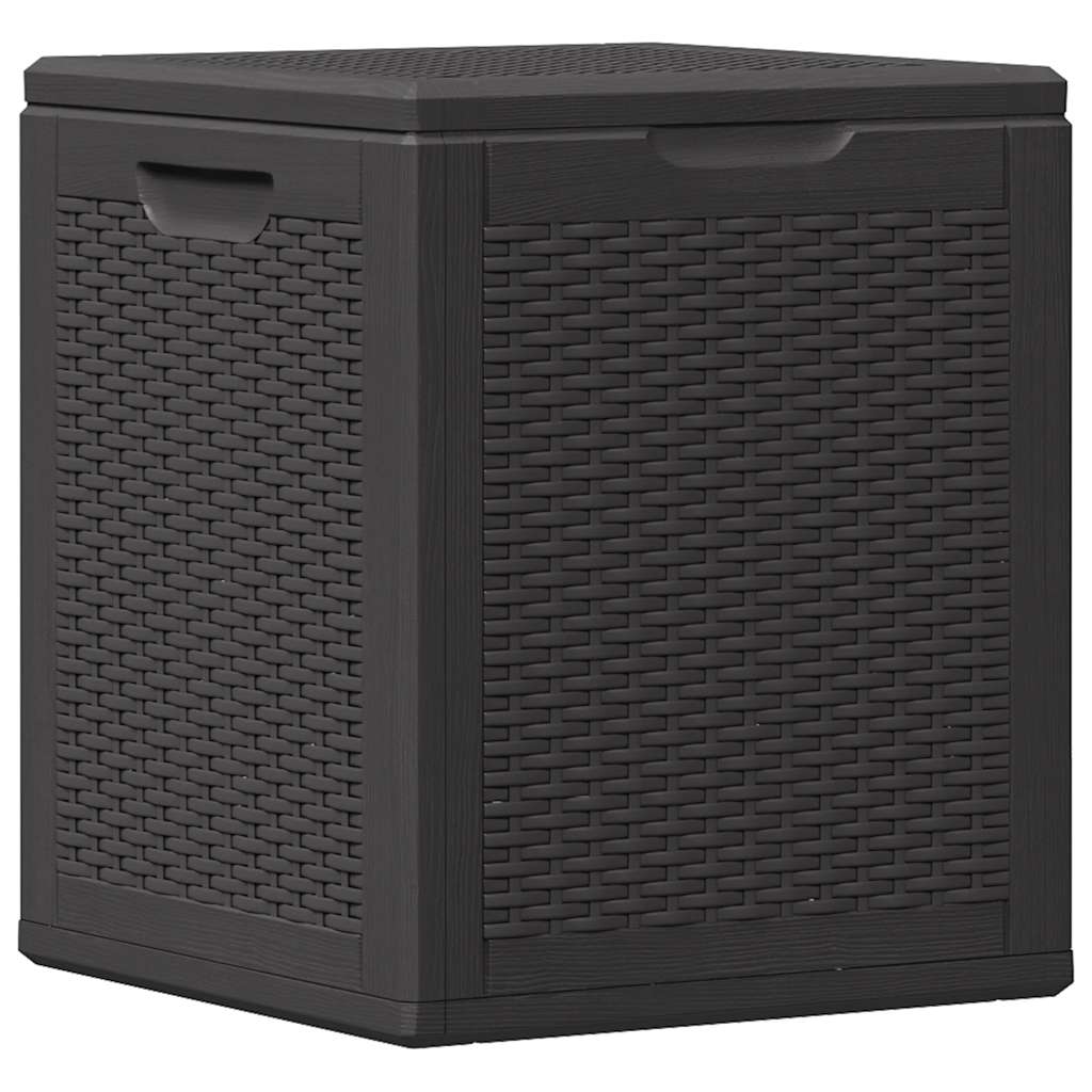 Garden Storage Box 90L Black PP Rattan