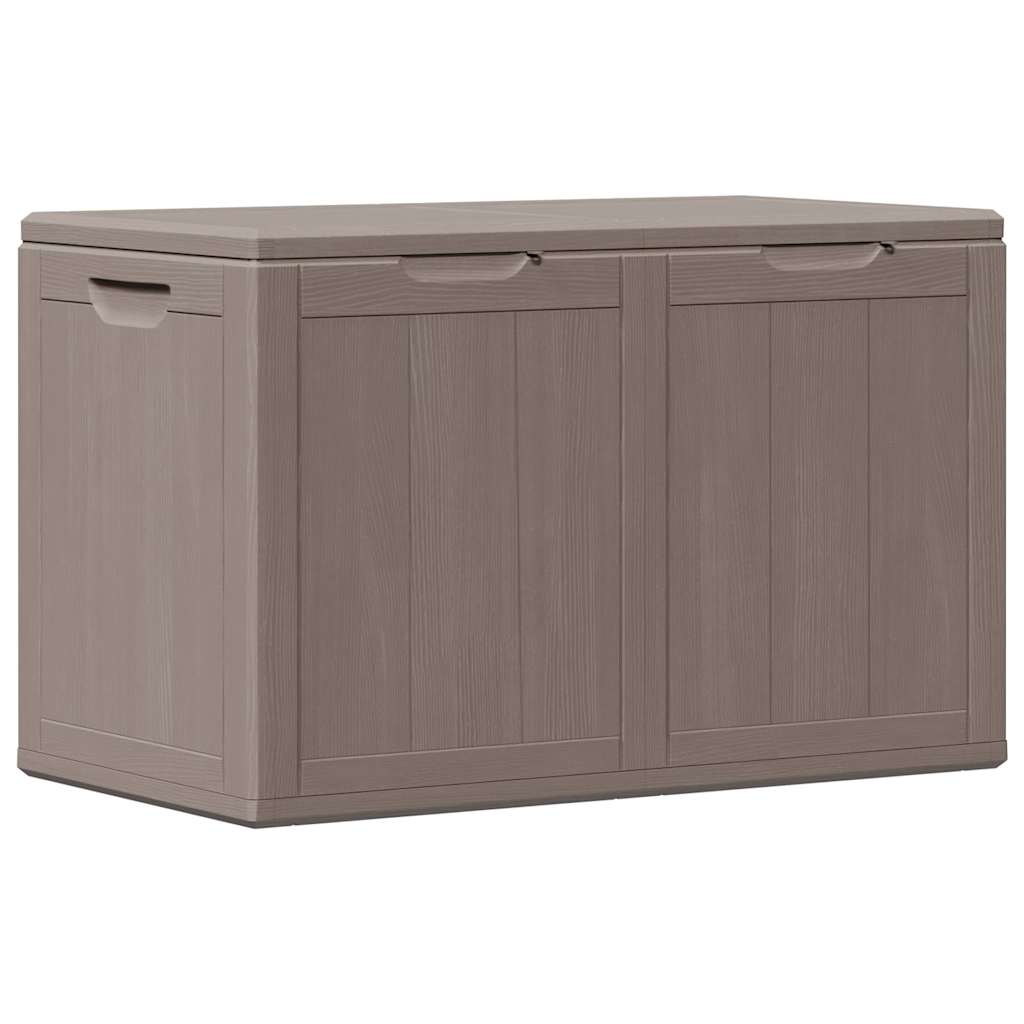 Garden Storage Box 180L Brown PP Wood Look