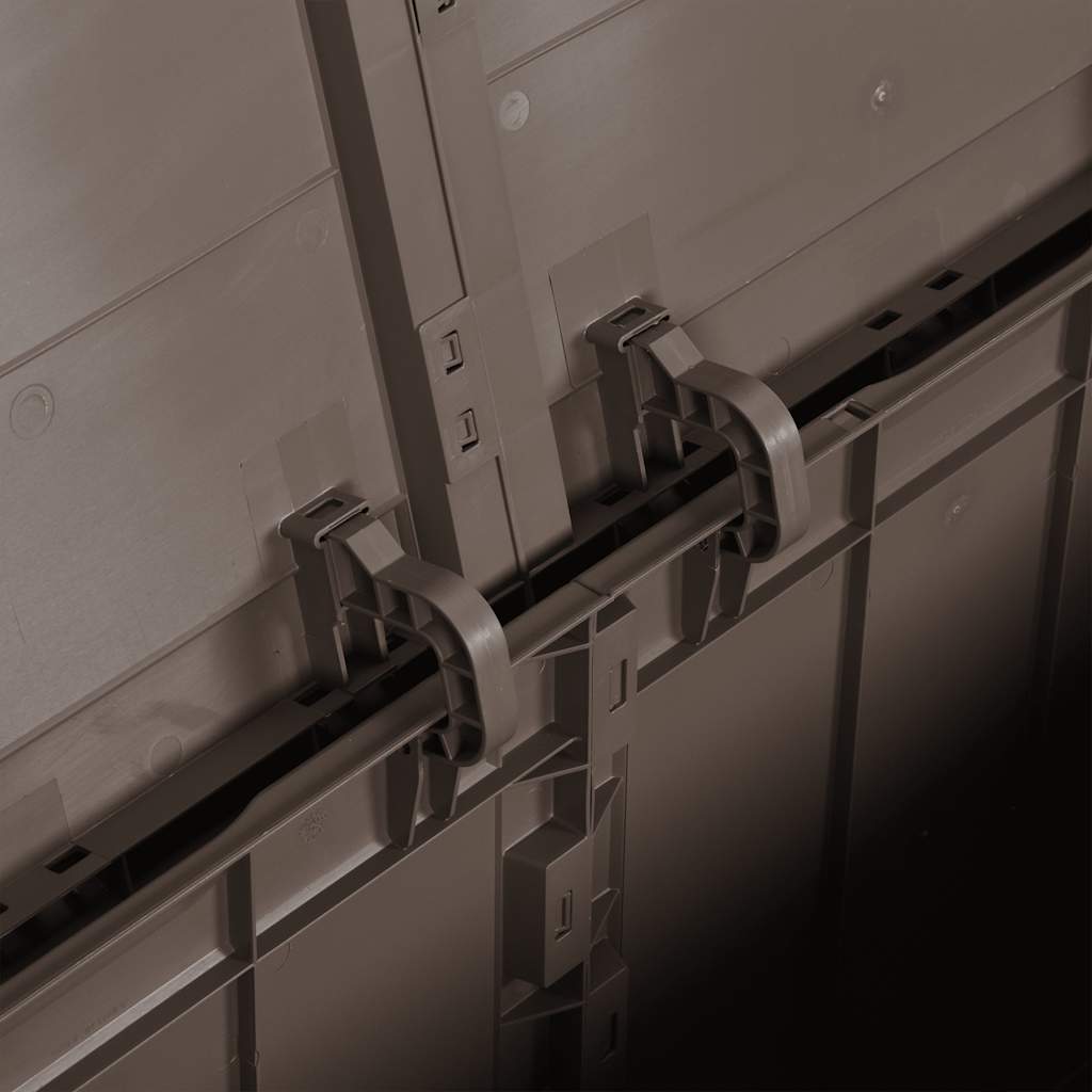 Garden Storage Box 180L Brown PP Wood Look