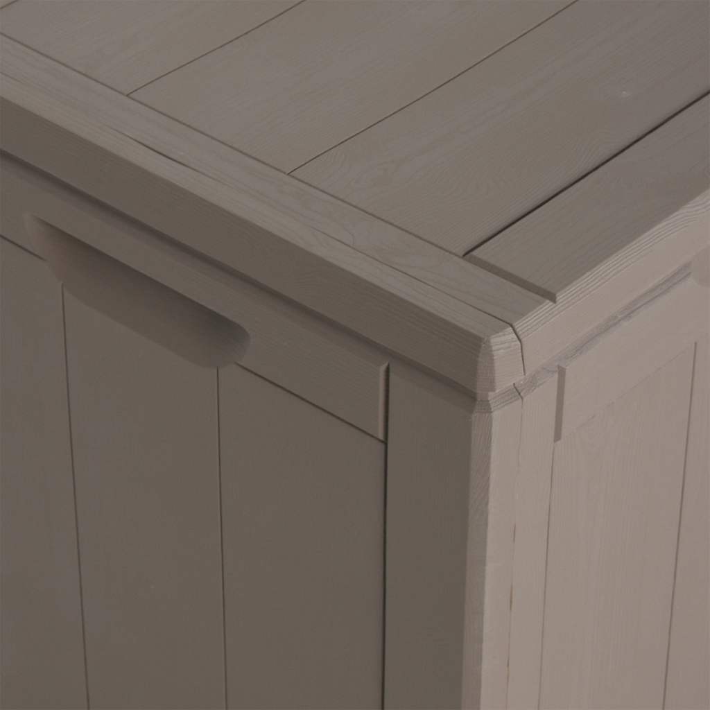 Garden Storage Box 180L Brown PP Wood Look