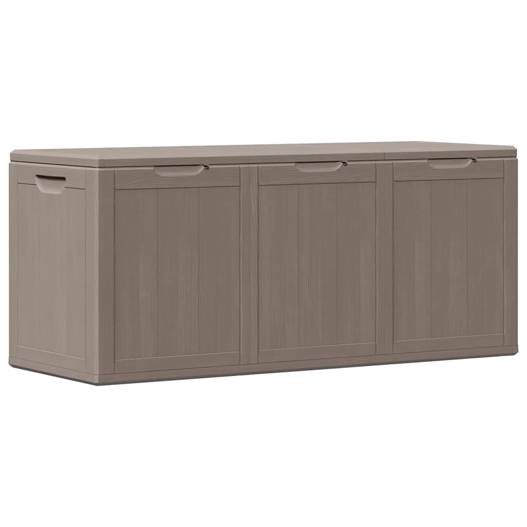 Garden Storage Box 270L Brown PP Wood Look