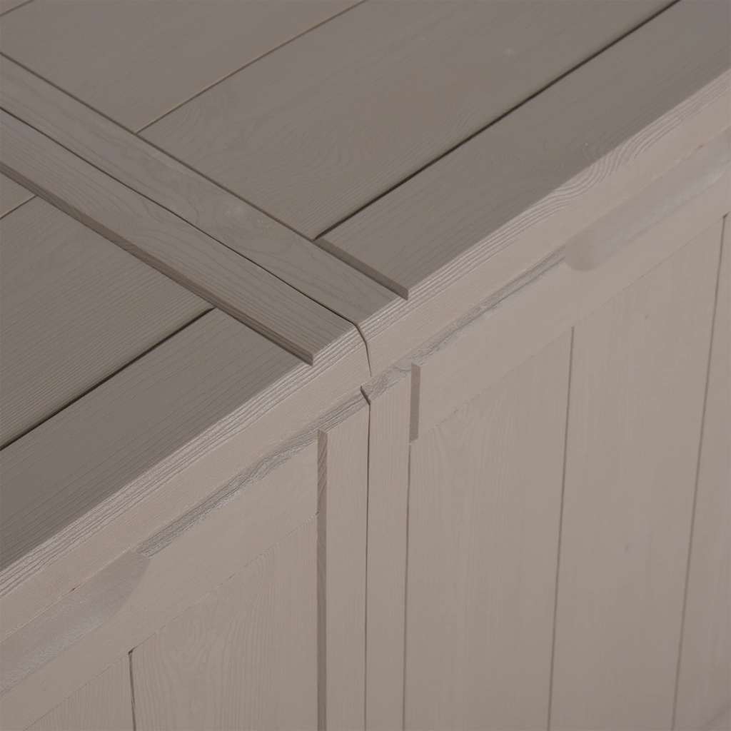 Garden Storage Box 270L Brown PP Wood Look