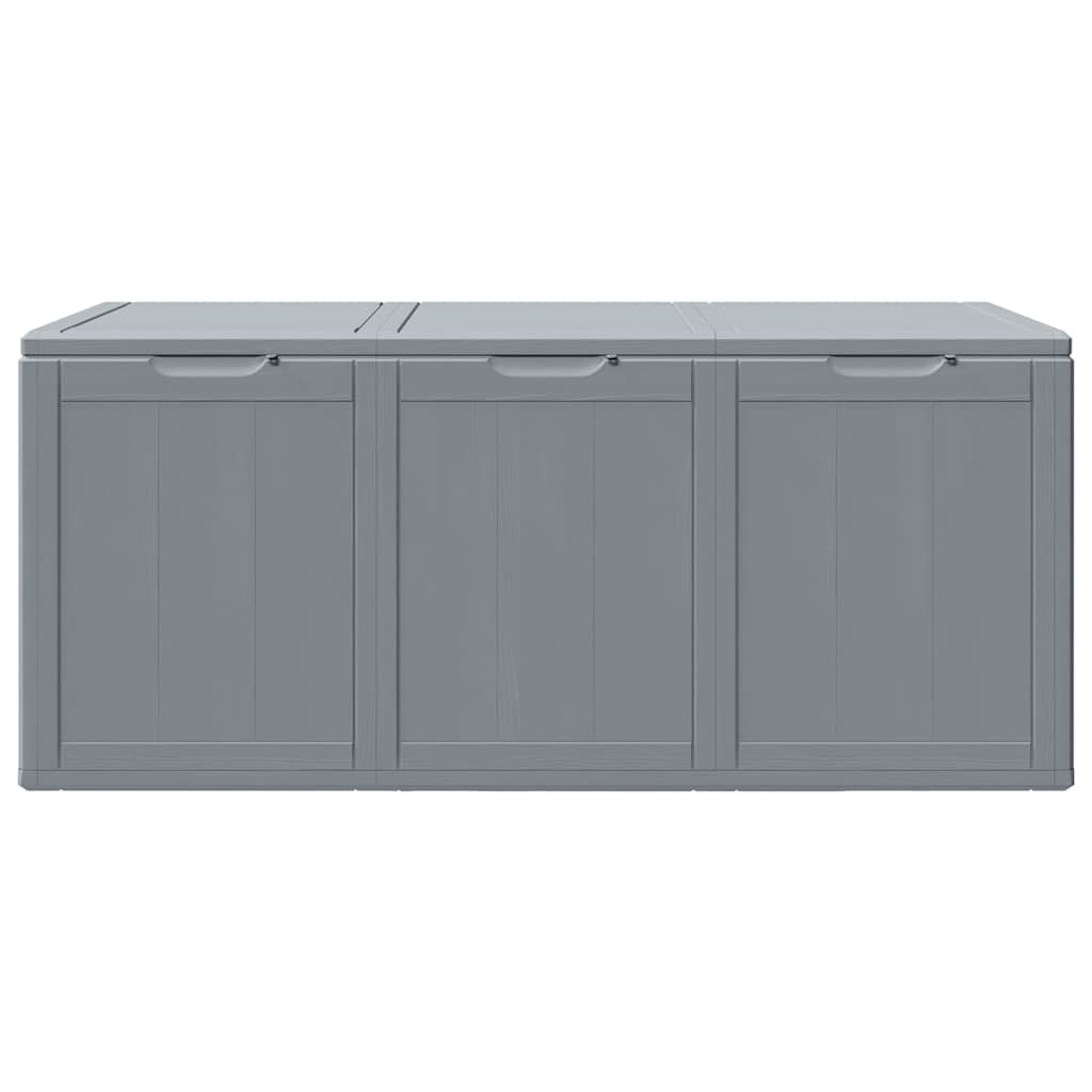 Garden Storage Box 270L Grey PP Wood Look