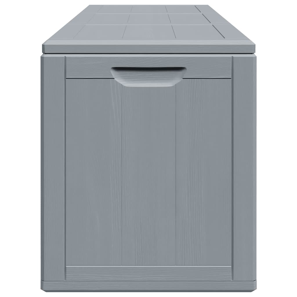 Garden Storage Box 270L Grey PP Wood Look