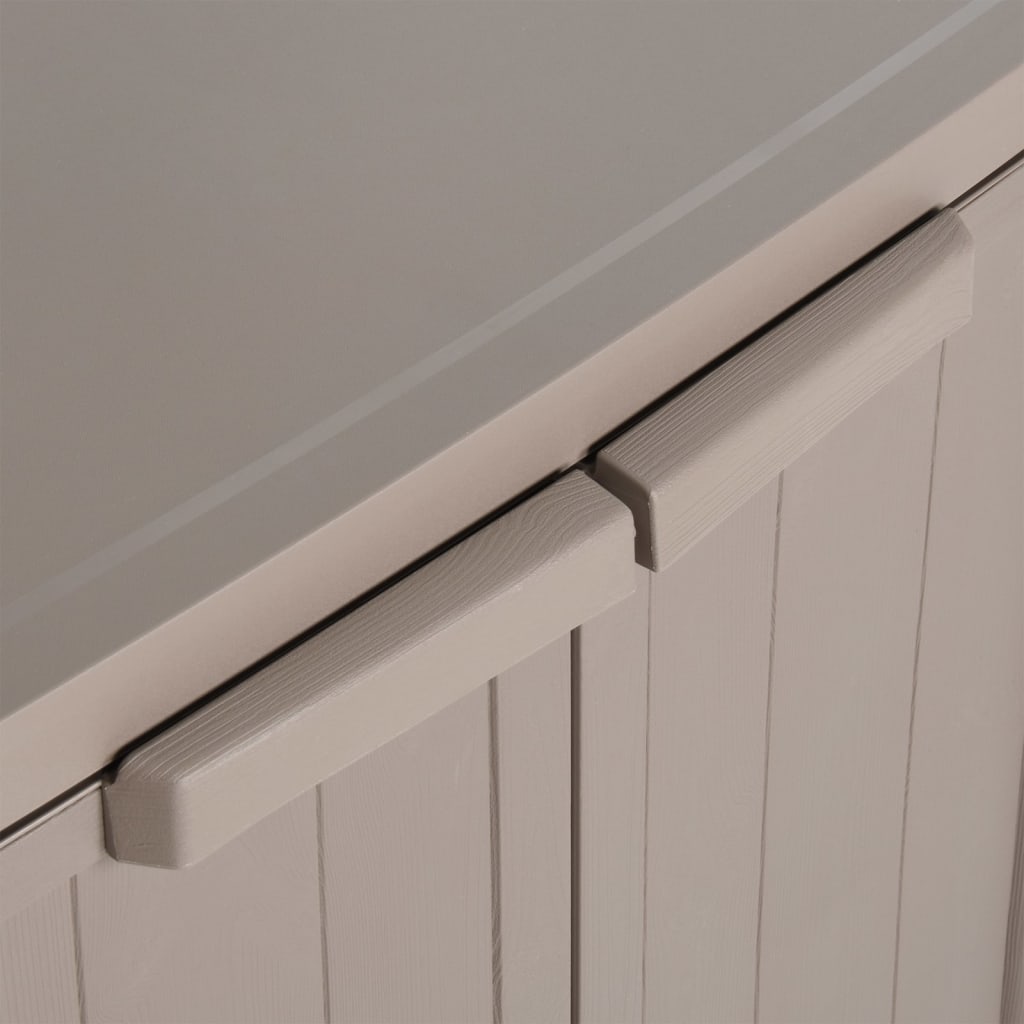 Garden Storage Cabinet Brown 65x45x88 cm PP Wood Look