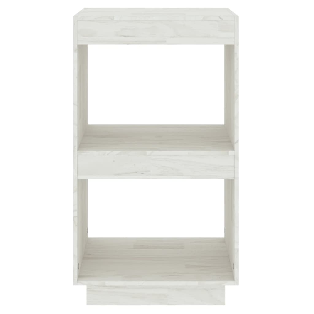 Book Cabinet White 40x35x71 cm Solid Pinewood