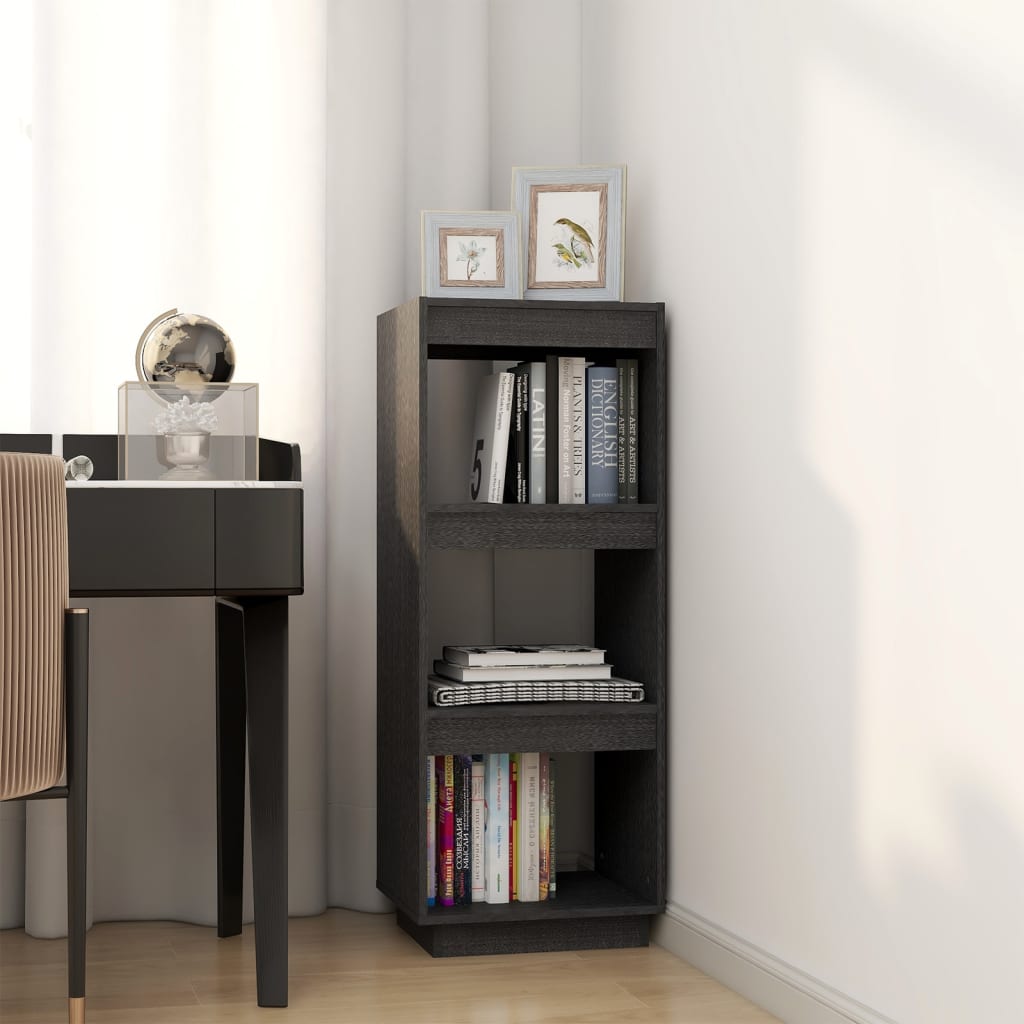 Book Cabinet/Room Divider Grey 40x35x103 cm Solid Pinewood