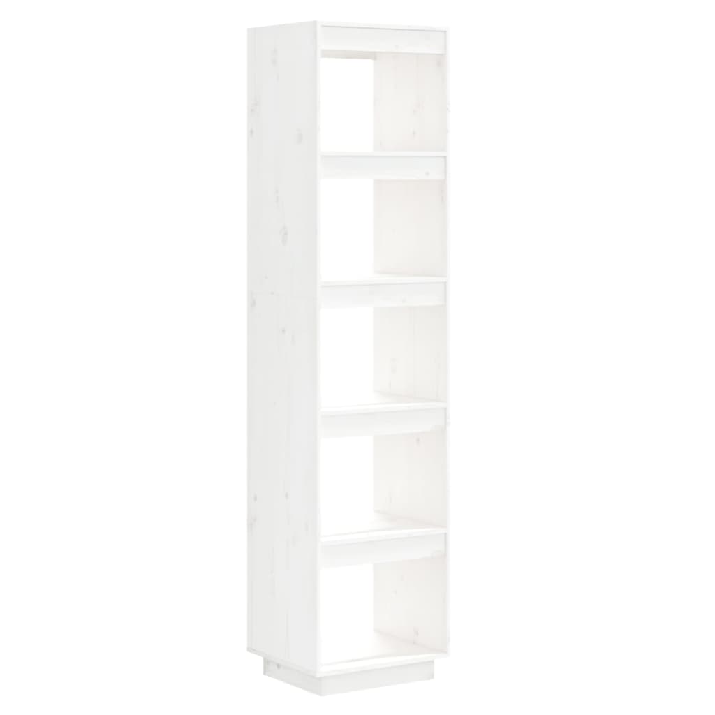 Book Cabinet/Room Divider White 40x35x167 cm Solid Wood Pine