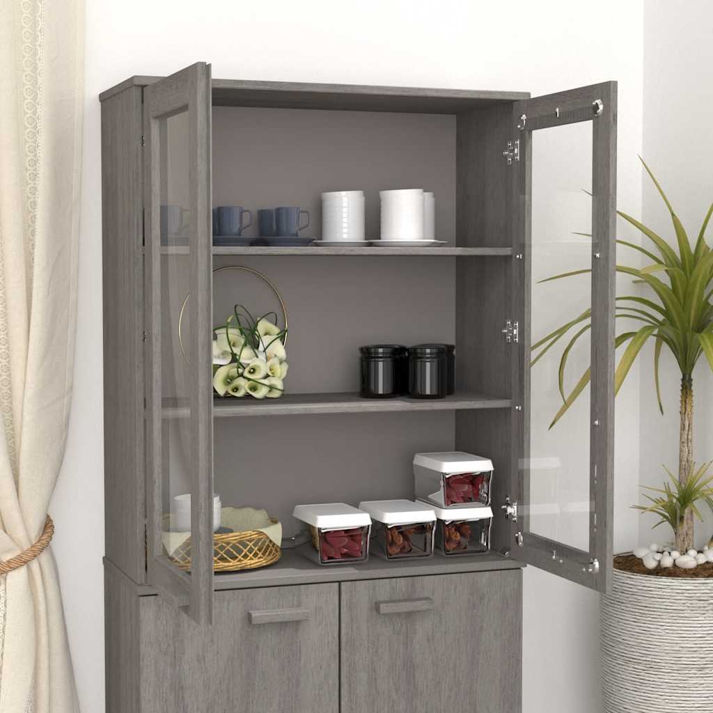 Top for Highboard HAMAR Light Grey 85x35x100cm Solid Wood Pine