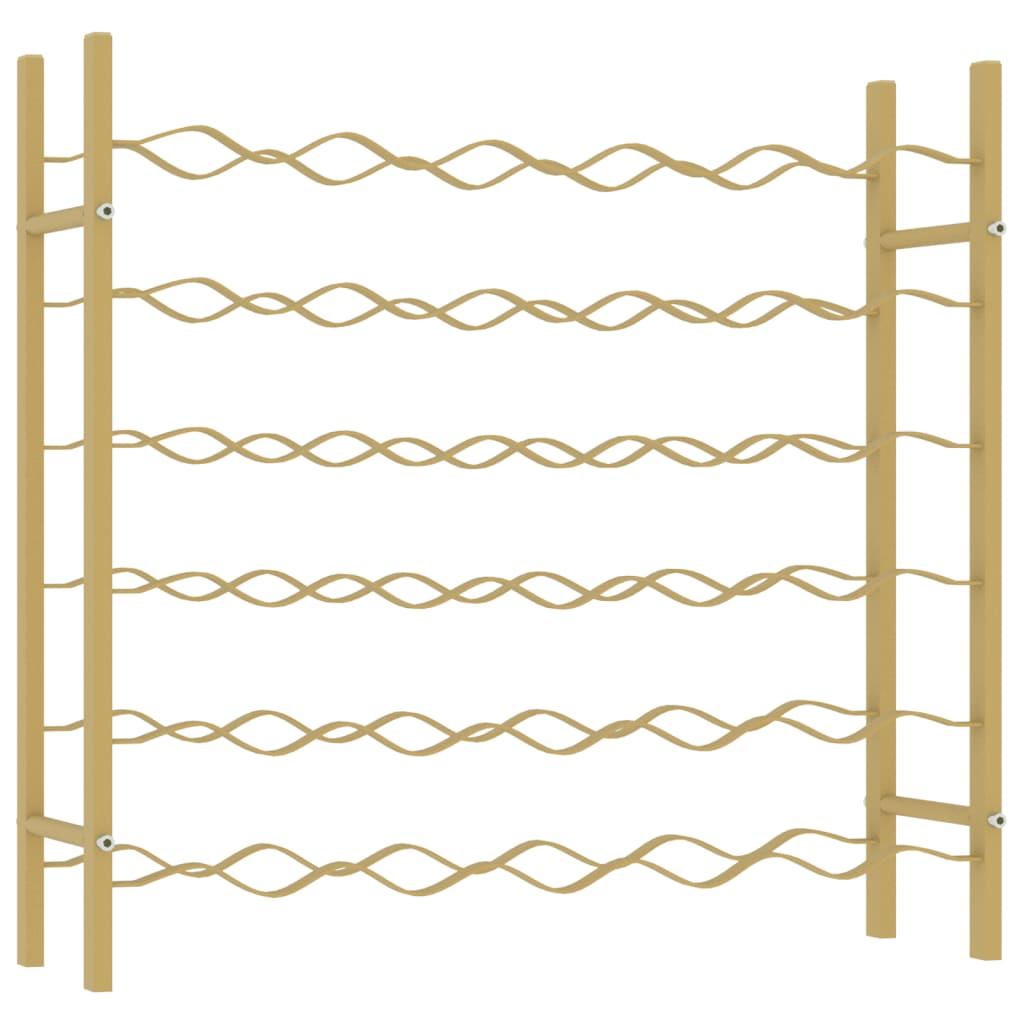 Wine Rack for 36 Bottles Gold Metal