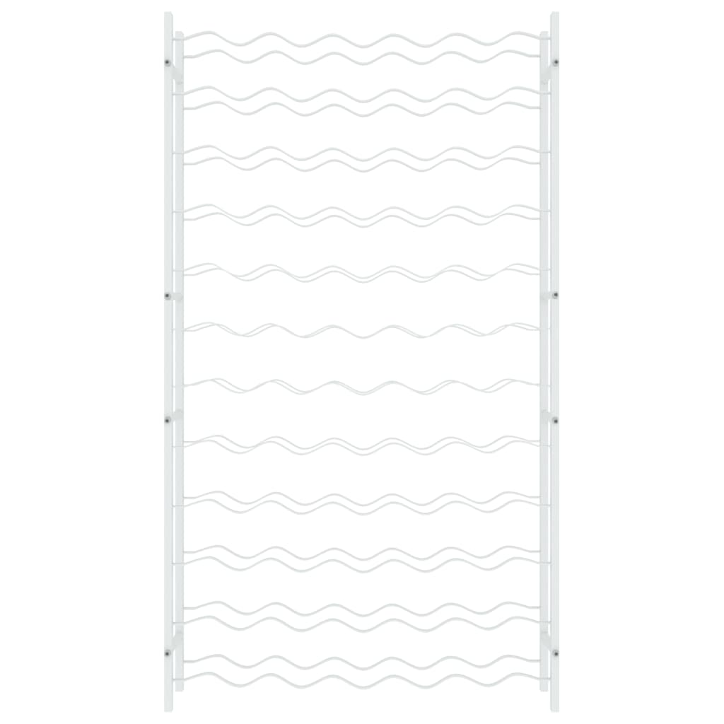 Wine Rack for 72 Bottles White Metal