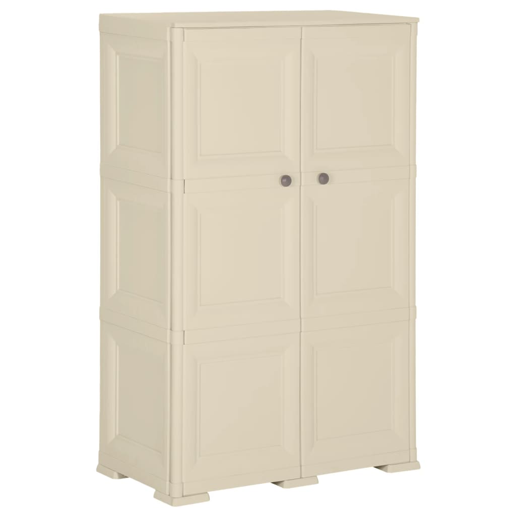 Plastic Cabinet 79x43x125 cm Wood Design Angora White