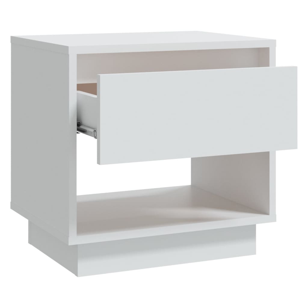 Bedside Cabinets 2 pcs White 45x34x44 cm Engineered Wood