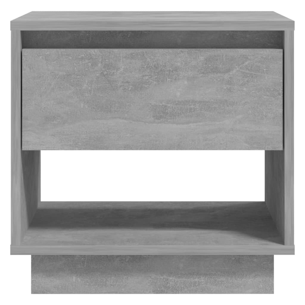 Bedside Cabinet Concrete Grey 45x34x44 cm Engineered Wood