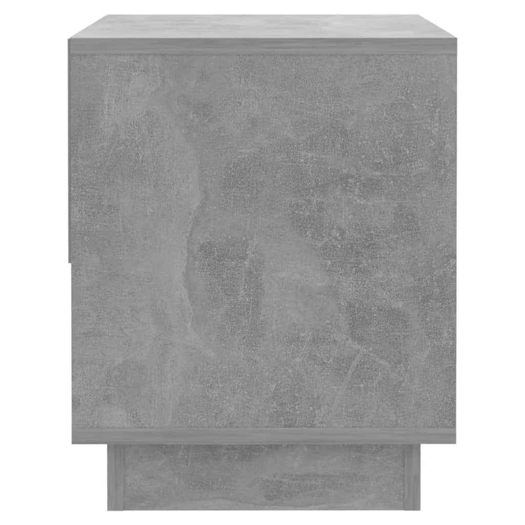 Bedside Cabinet Concrete Grey 45x34x44 cm Engineered Wood