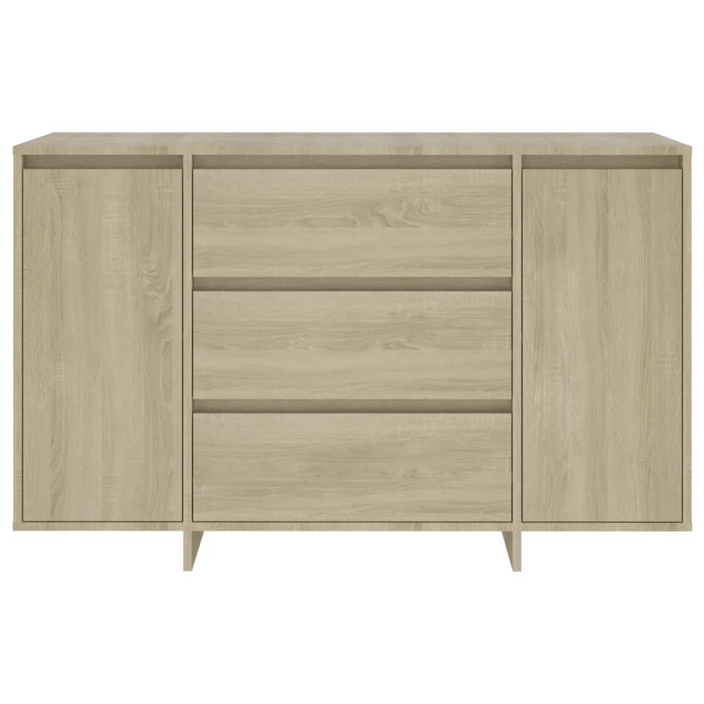 Sideboard with 3 Drawers Sonoma Oak 120x41x75 cm Engineered Wood