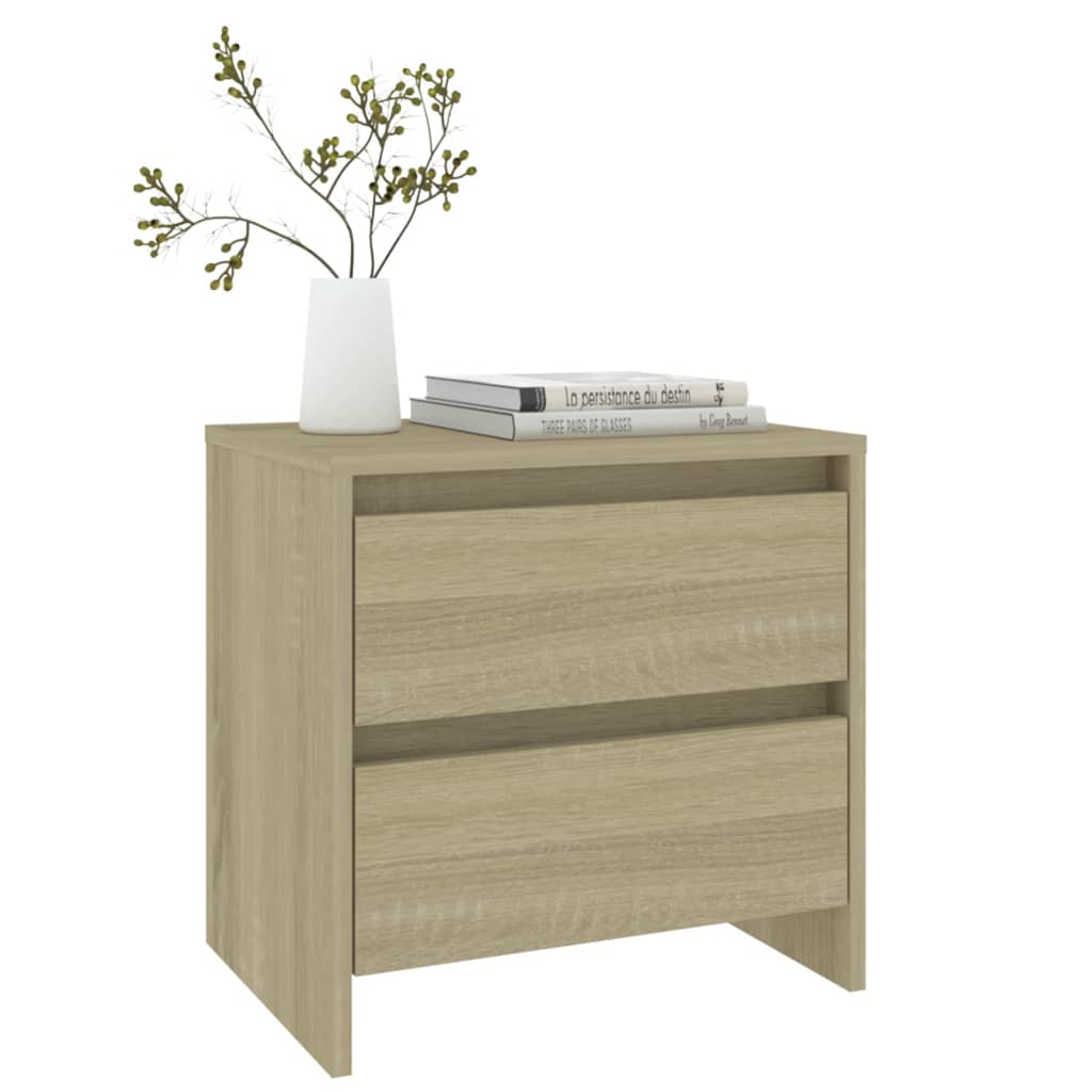 Bedside Cabinets 2 pcs Sonoma Oak 45x34.5x44.5 cm Engineered Wood