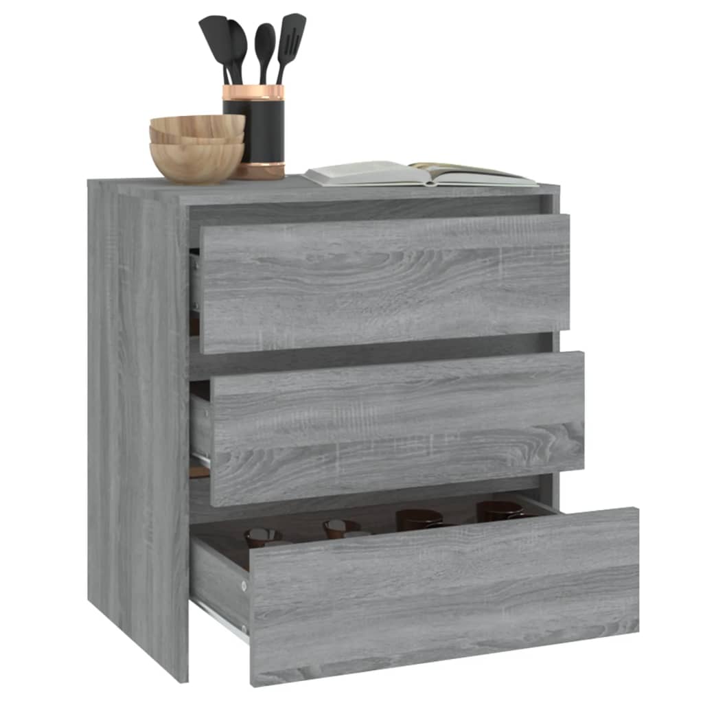 Sideboard Grey Sonoma 70x41x75 cm Engineered Wood