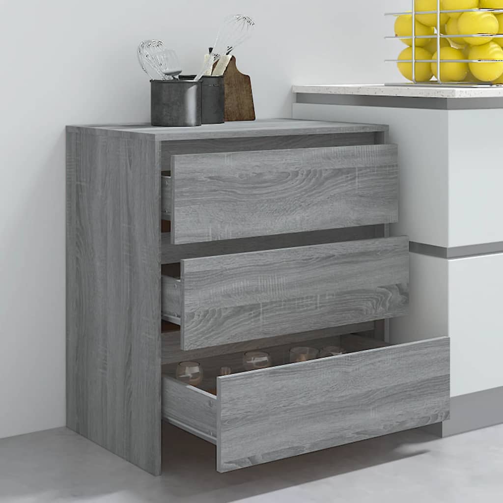 Sideboard Grey Sonoma 70x41x75 cm Engineered Wood
