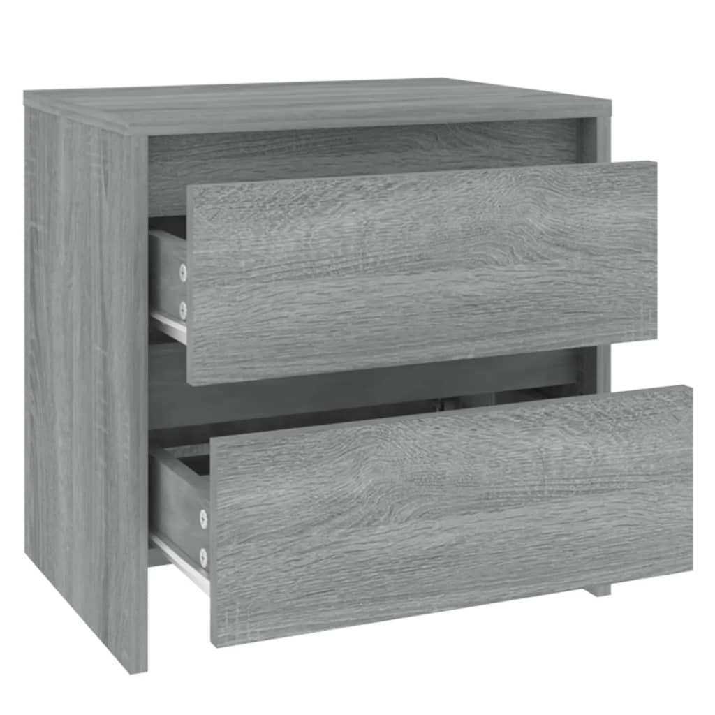 Bedside Cabinet Grey Sonoma 45x34.5x44.5 cm Engineered Wood