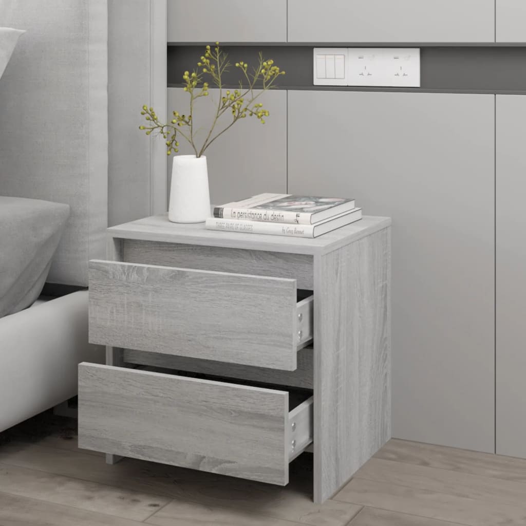 Bedside Cabinet Grey Sonoma 45x34.5x44.5 cm Engineered Wood